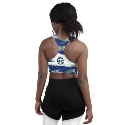 GS BLU/GRN Acid Longline Sports Bra