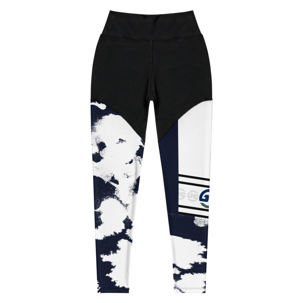 GS NVY Acid Compression Sports Leggings