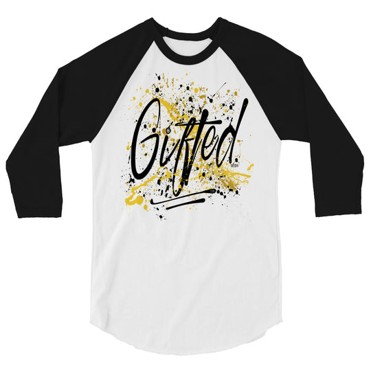 GIFTED BLK/YEL 3/4 Sleeve Raglan Shirt