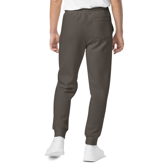 GS GRY/KIWI Emb Branded Un-Basic LUXE Unisex Pigment-Dyed Joggers