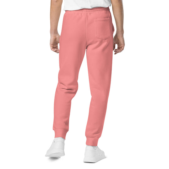 GS GRY/KIWI Emb Branded Un-Basic LUXE Unisex Pigment-Dyed Joggers