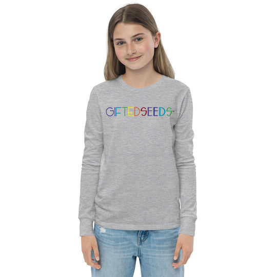 Gifted Seeds Less is More Rainbow Youth Long Sleeve T-Shirt