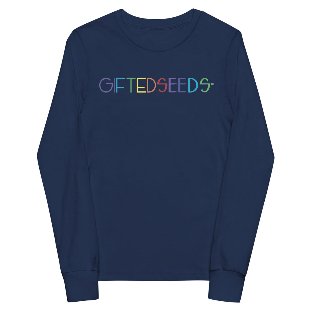 Gifted Seeds Less is More Rainbow Youth Long Sleeve T-Shirt