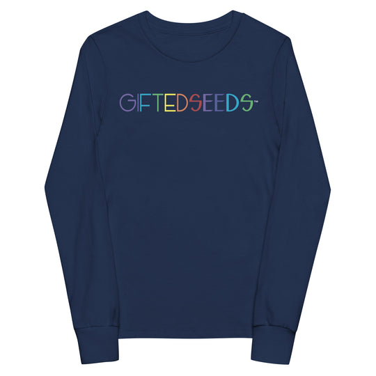 Gifted Seeds Less is More Rainbow Youth Long Sleeve T-Shirt